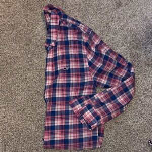 Vineyard Vines Kids Plaid Shirt - Blue and Pink